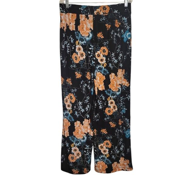 Chico's Midnight Blossoms Floral Palazzo Pants, Plus Size Chico's 2 (12) NEW - Picture 1 of 6
